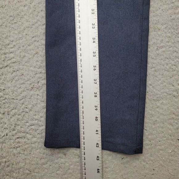 Greg Norman Golf Performance Pants Men 32/32 Navy Stretch Straight Leg Black Tab - Picture 3 of 9